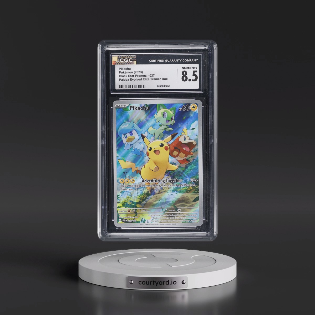 2023 Black Star Promos - Scarlet & Violet SVPEN #027 Pikachu - Paldea Evolved Elite Trainer Box (Holo) (CGC 8.5 NM-MT+)