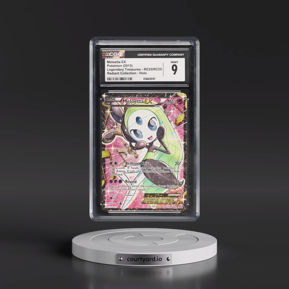 2013 Legendary Treasures Meloetta EX - Radiant Collection Holo #RC25/RC25 CGC 9