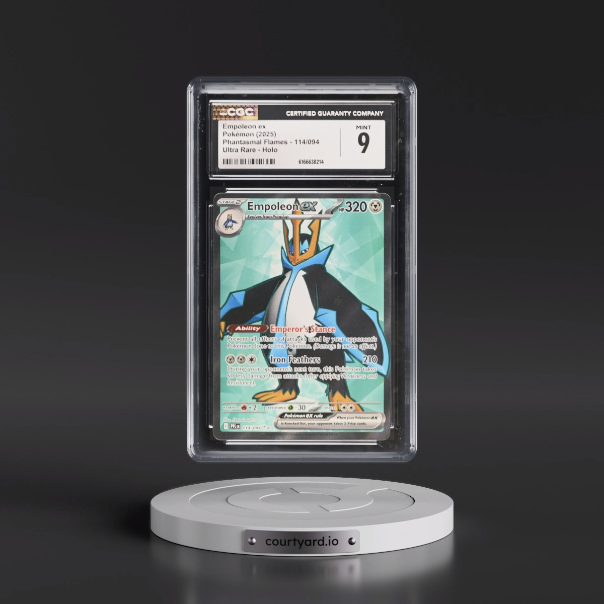 2025 Phantasmal Flames - PFL EN Empoleon ex - Ultra Rare Holo #114/094 CGC 9