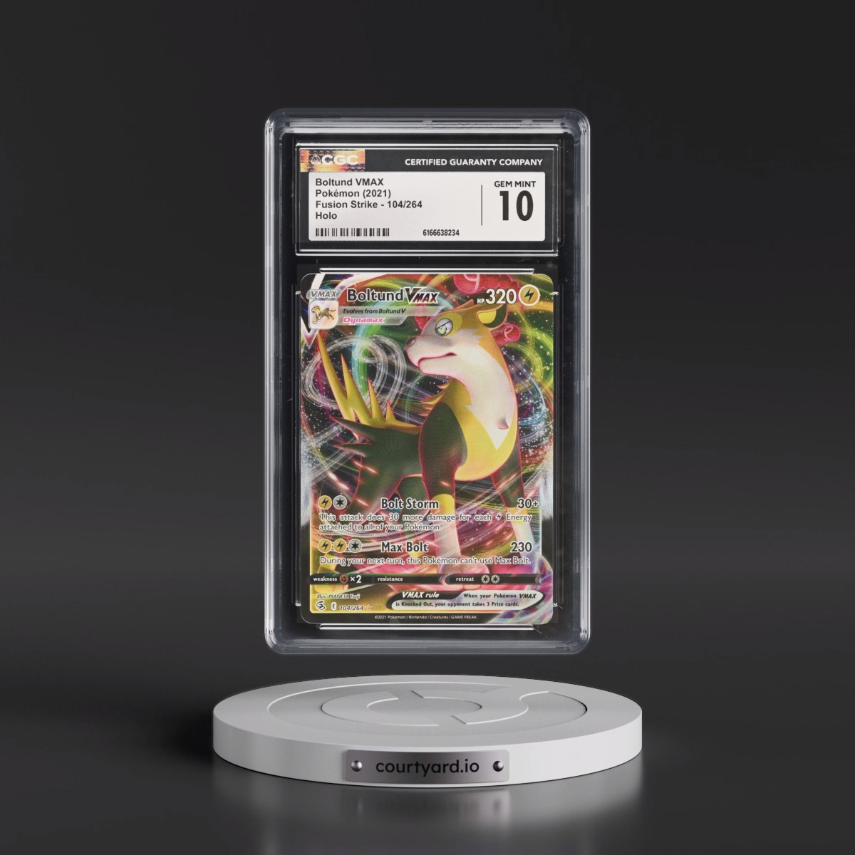 2019 Fusion Strike Boltund VMAX - Holo #104/264 CGC 10