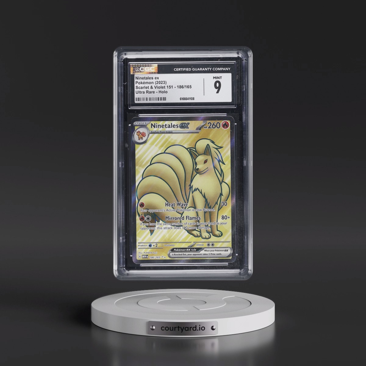 2023 Scarlet & Violet 151 - MEW EN Ninetales ex - Ultra Rare Holo #186/165 CGC 9