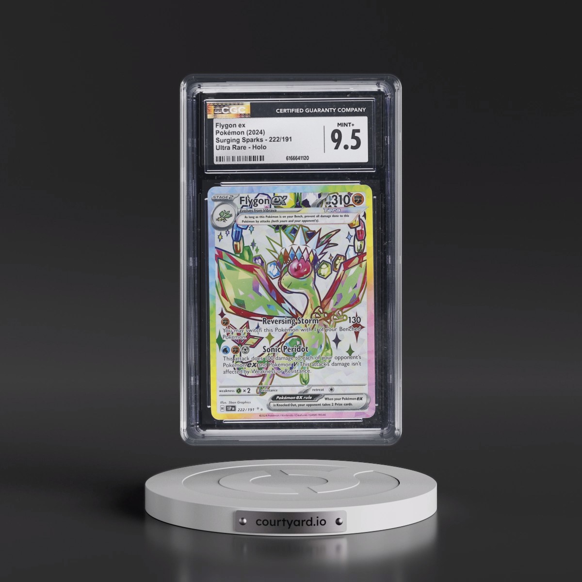 2024 Surging Sparks - SSP EN #222/191 Flygon ex - Ultra Rare Holo (CGC 9.5 MINT+)