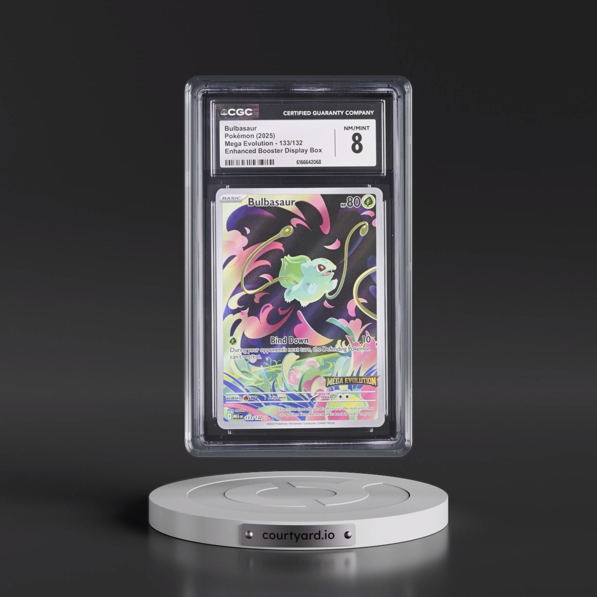2025 Mega Evolution - MEG EN #133/132 Bulbasaur - Enhanced Booster Display Box (Mega Evolution Stamp) (Holo) (CGC 8 NM-MT)