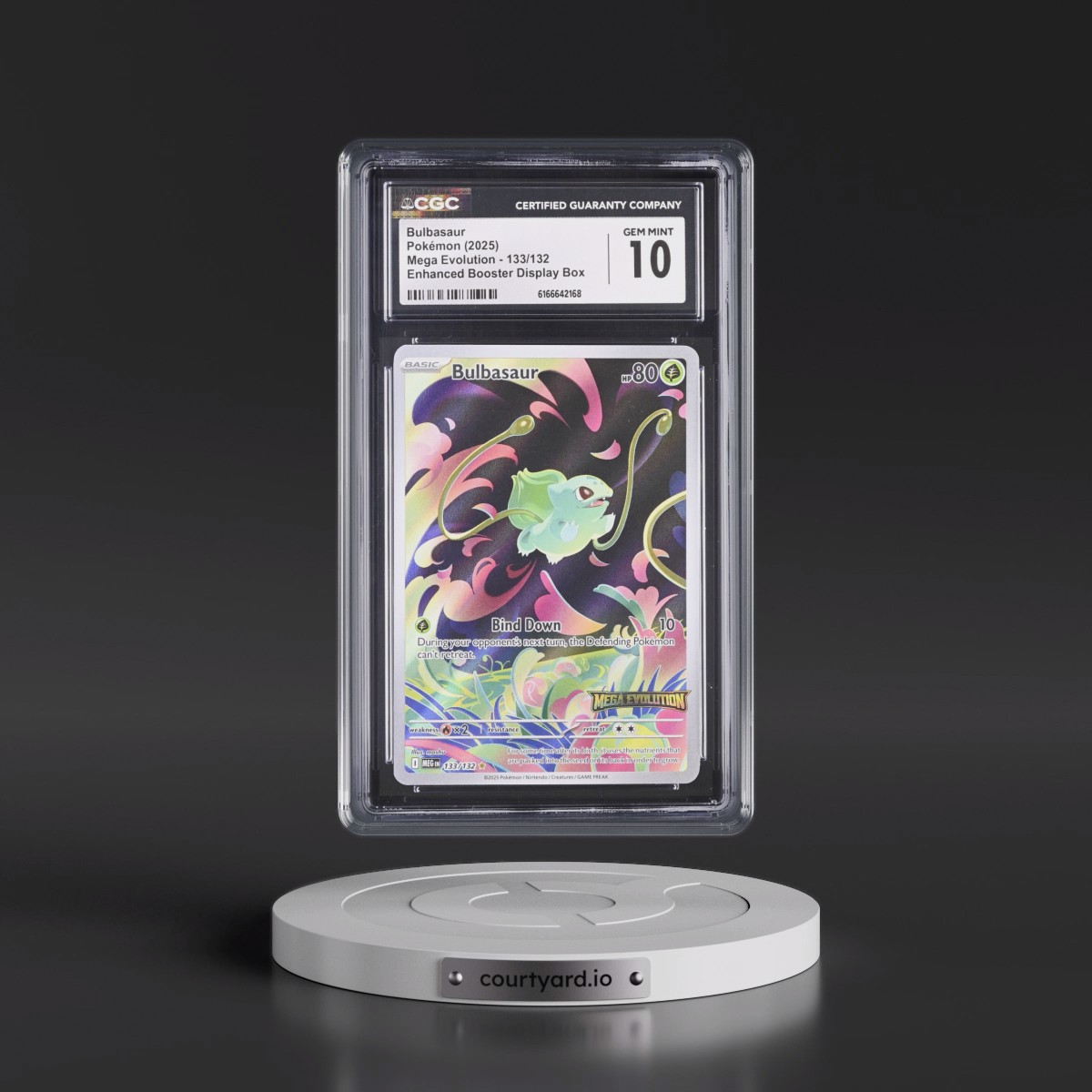 2025 Mega Evolution - MEG EN #133/132 Bulbasaur - Enhanced Booster Display Box (Mega Evolution Stamp) (Holo) (CGC 10 GEM MINT)