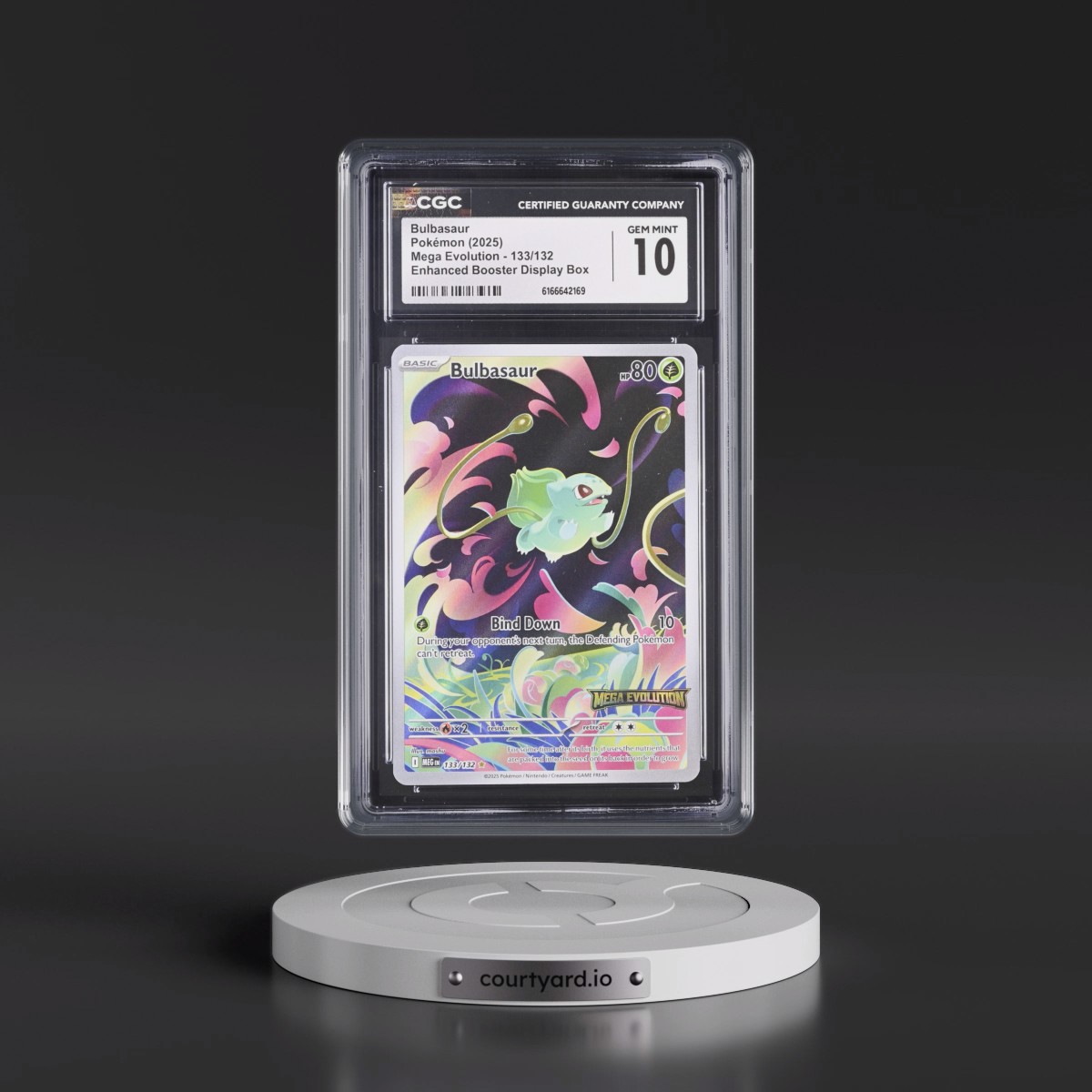2025 Mega Evolution - MEG EN #133/132 Bulbasaur - Enhanced Booster Display Box (Mega Evolution Stamp) (Holo) (CGC 10 GEM MINT)