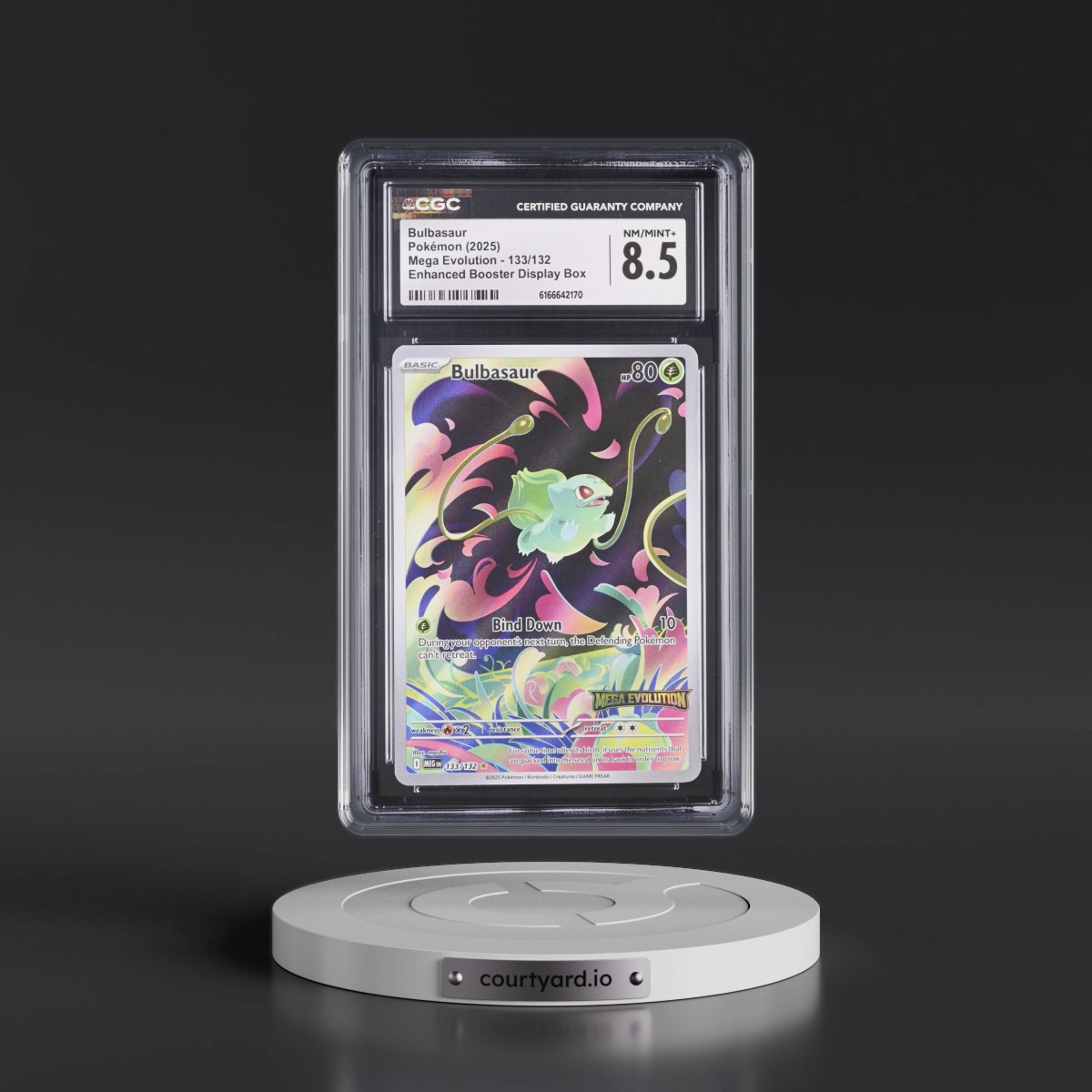 2025 Mega Evolution - MEG EN #133/132 Bulbasaur - Enhanced Booster Display Box (Mega Evolution Stamp) (Holo) (CGC 8.5 NM-MT+)
