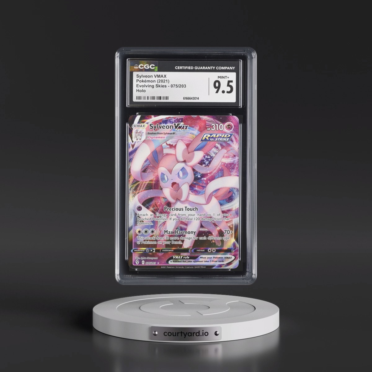 2021 Evolving Skies Sylveon VMAX - Holo #075/203 CGC 9.5