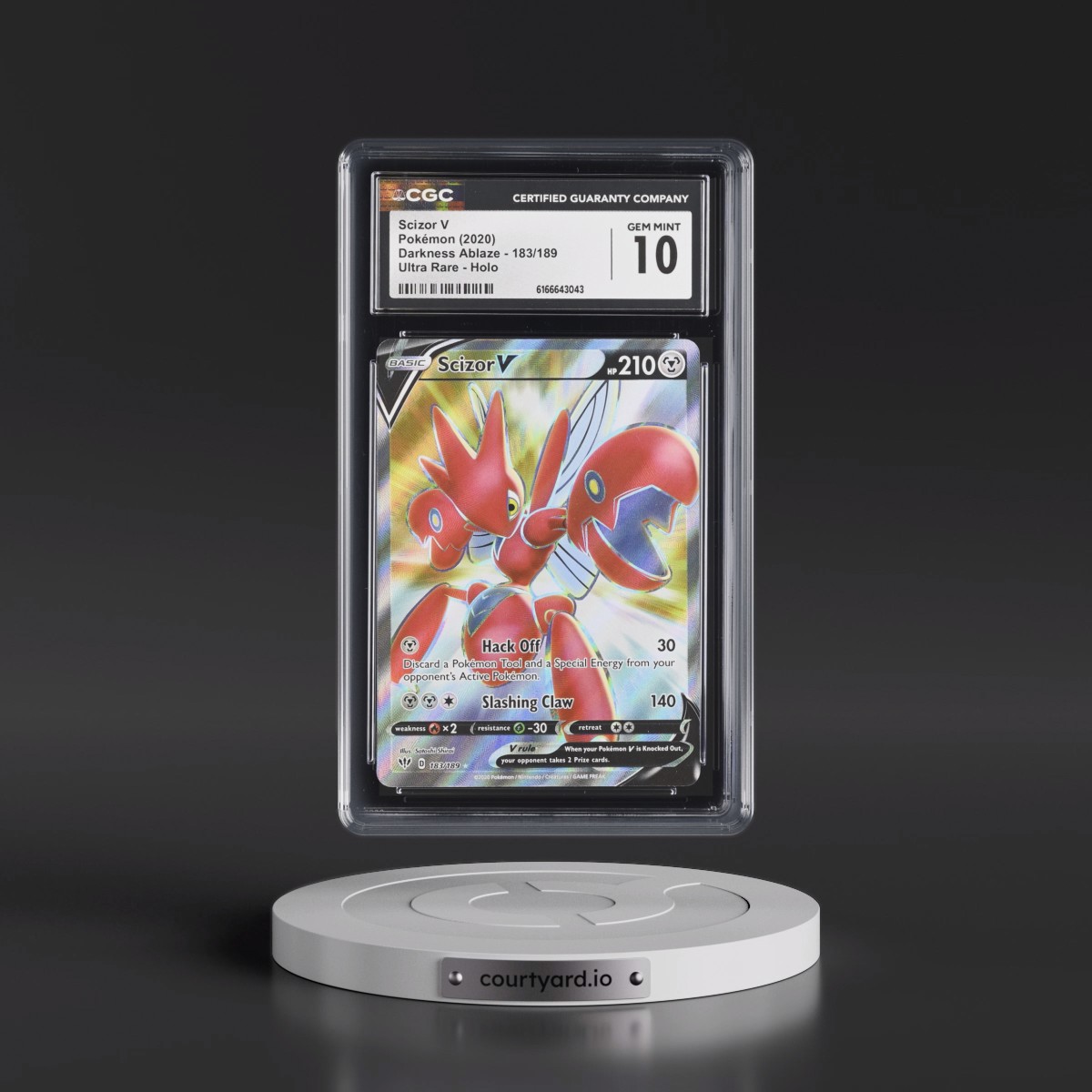 2020 Darkness Ablaze #183/189 Scizor V - Ultra Rare Holo (CGC 10 GEM MINT)