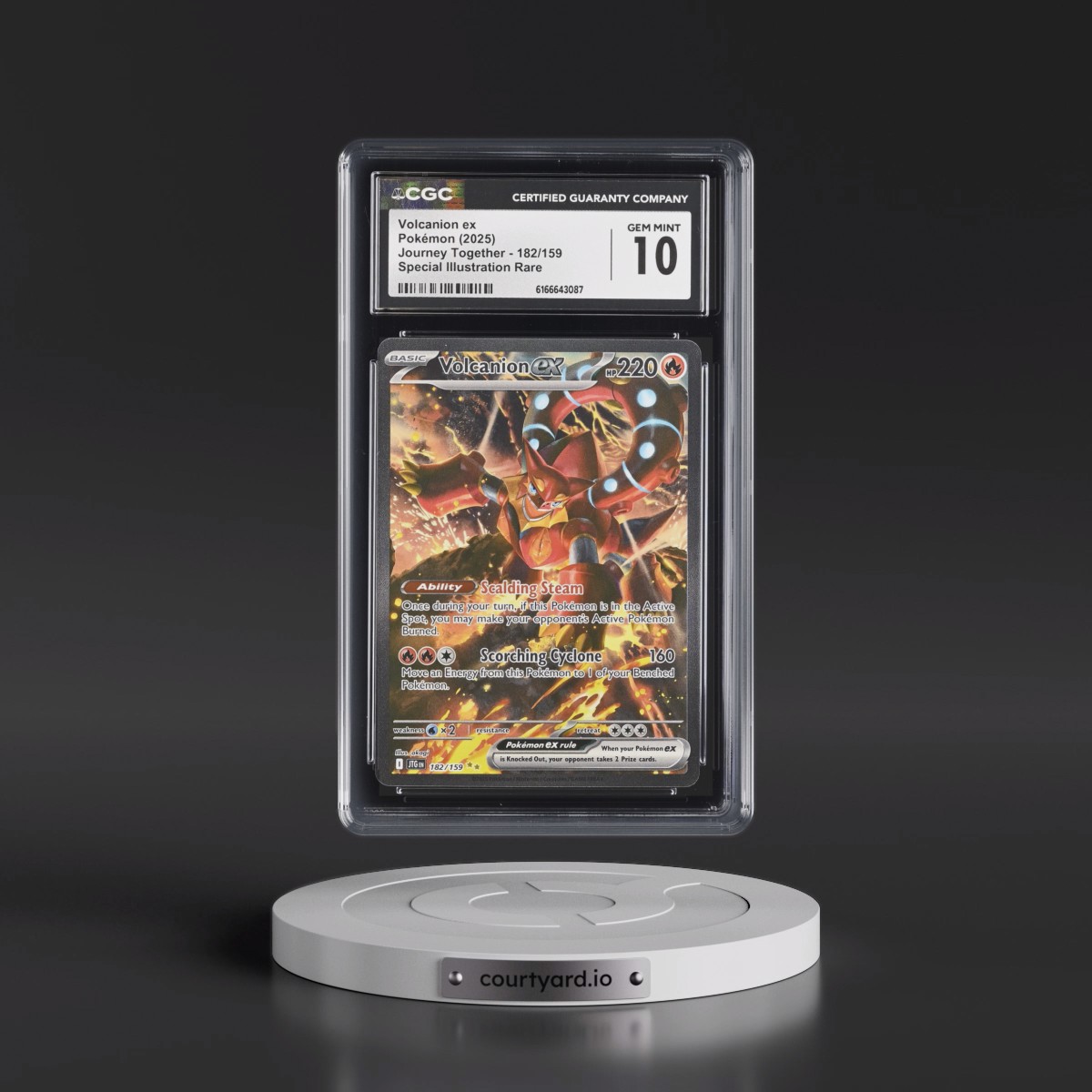 2024 Journey Together - JTG EN #182/159 Volcanion ex - Special Illustration Rare (Holo) (CGC 10 GEM MINT)