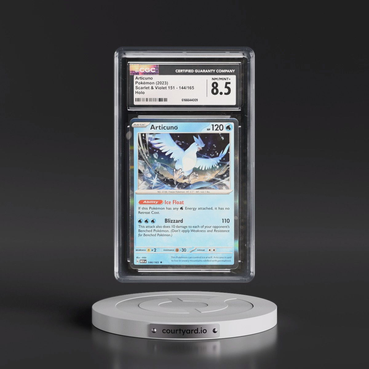 2023 Scarlet & Violet 151 - MEW EN #144/165 Articuno - Holo (CGC 8.5 NM-MT+)
