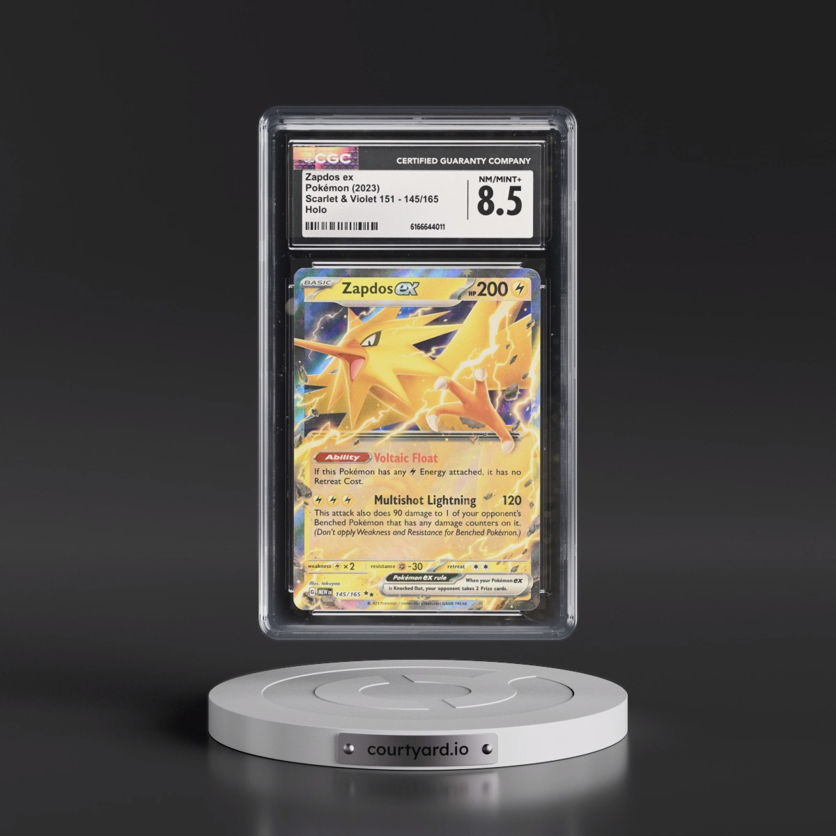 2023 Scarlet & Violet 151 - MEW EN Zapdos ex - Holo #145/165 CGC 8.5