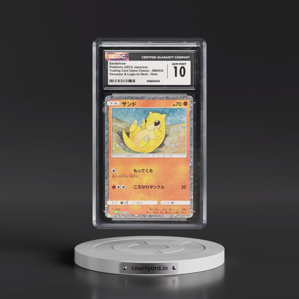 2023 Trading Card Game Classic - CLF, CLL, CLK #008/032 Sandshrew - Venusaur & Lugia ex Deck - CLF Holo (CGC 10 GEM MINT)
