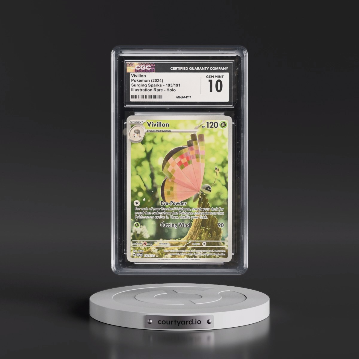 2024 Surging Sparks - SSP EN Vivillon - Illustration Rare Holo #193/191 CGC 10