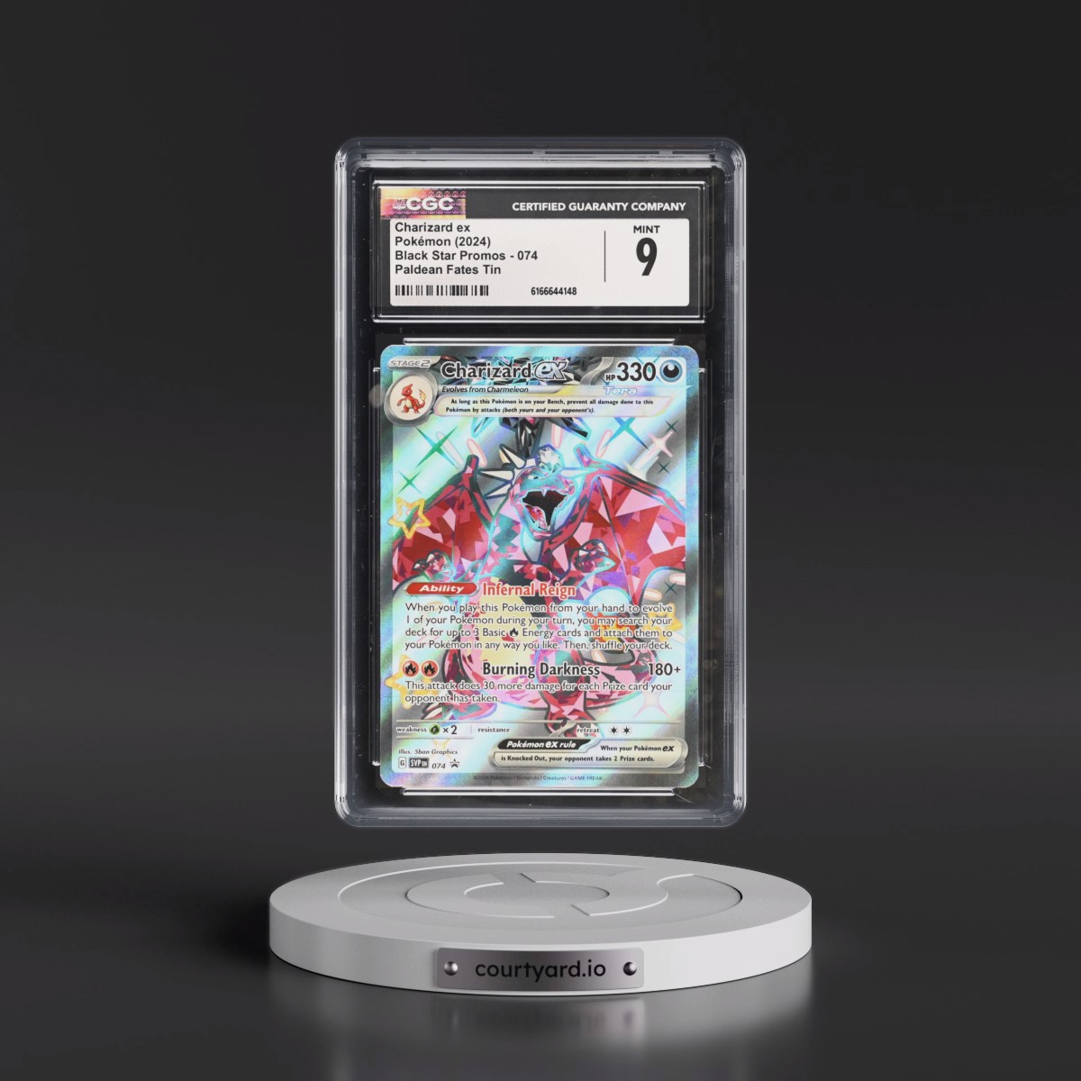 2023 Black Star Promos - Scarlet & Violet SVP EN Charizard ex - Paldean Fates Tin (Holo) #074 CGC 9