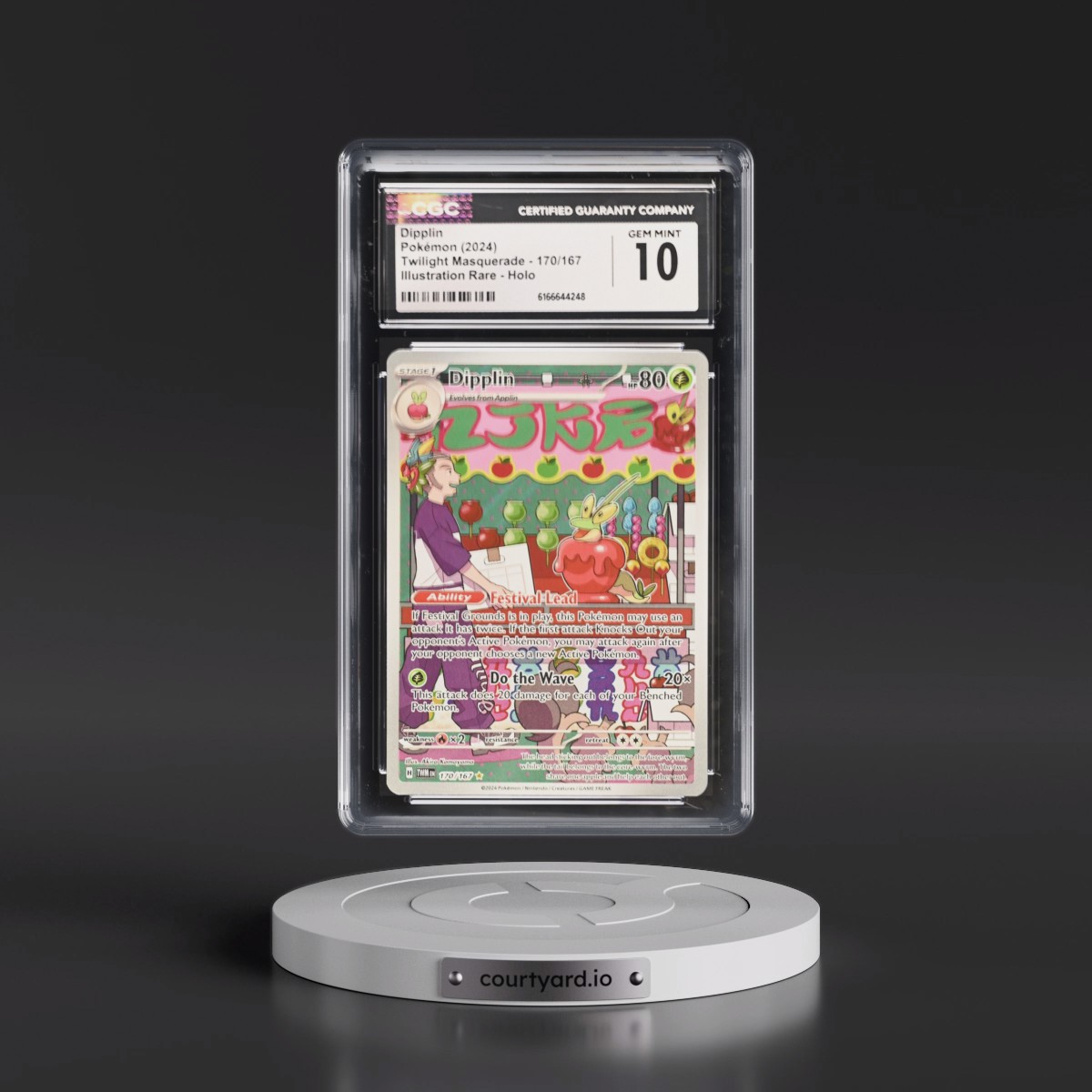 2024 Twilight Masquerade - TWM EN Dipplin - Illustration Rare Holo #170/167 CGC 10
