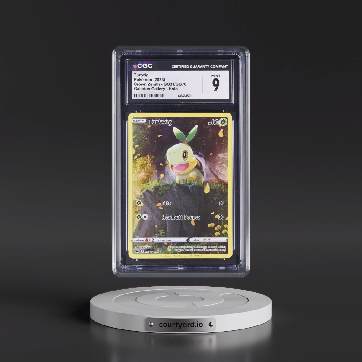2023 Crown Zenith #GG31/GG70 Turtwig - Galarian Gallery Holo (CGC 9 MINT)