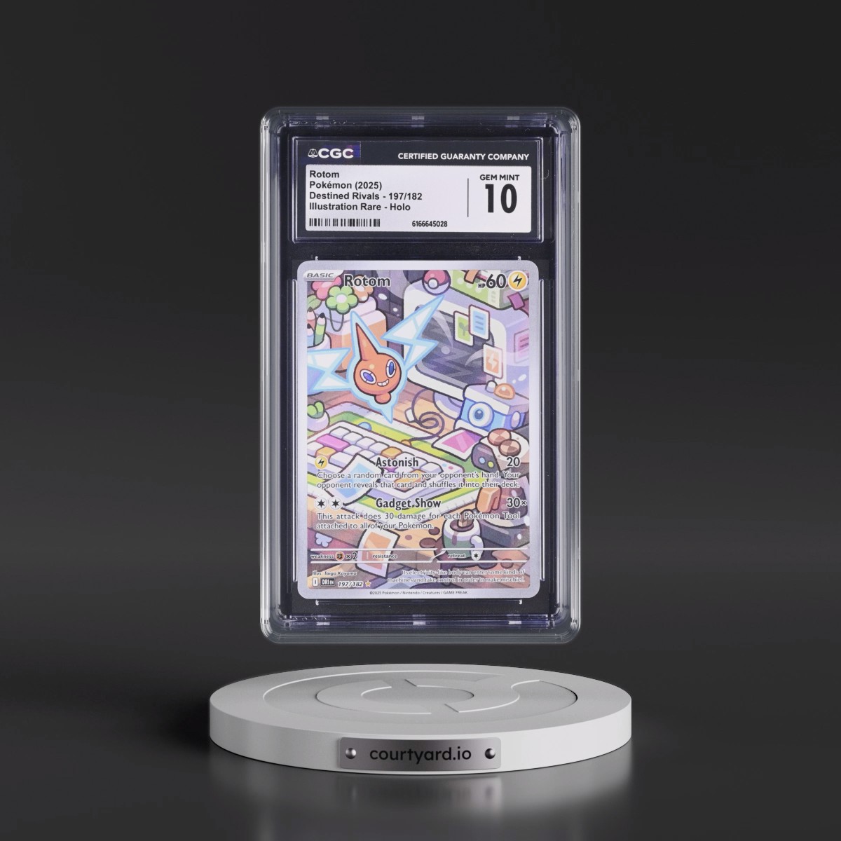 2025 Destined Rivals - DRI EN #197/182 Rotom - Illustration Rare Holo (CGC 10 GEM MINT)