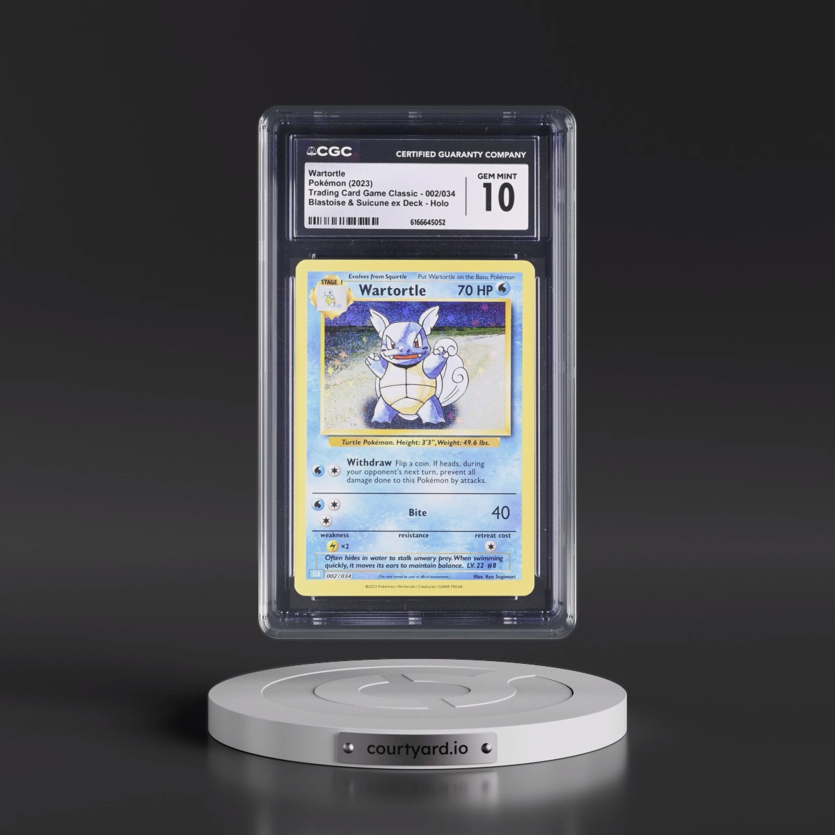 2023 Trading Card Game Classic - CLV, CLC, CLB Wartortle - Blastoise & Suicune ex Deck - CLB Holo #002/034 CGC 10