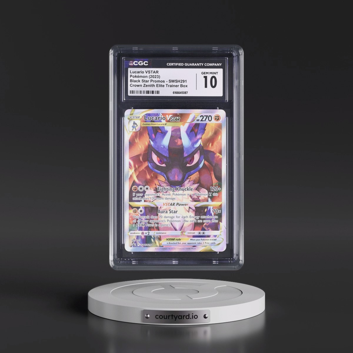 2017 Black Star Promos - Sword & Shield #SWSH291 Lucario VSTAR - Crown Zenith Elite Trainer Box (Holo) (CGC 10 GEM MINT)