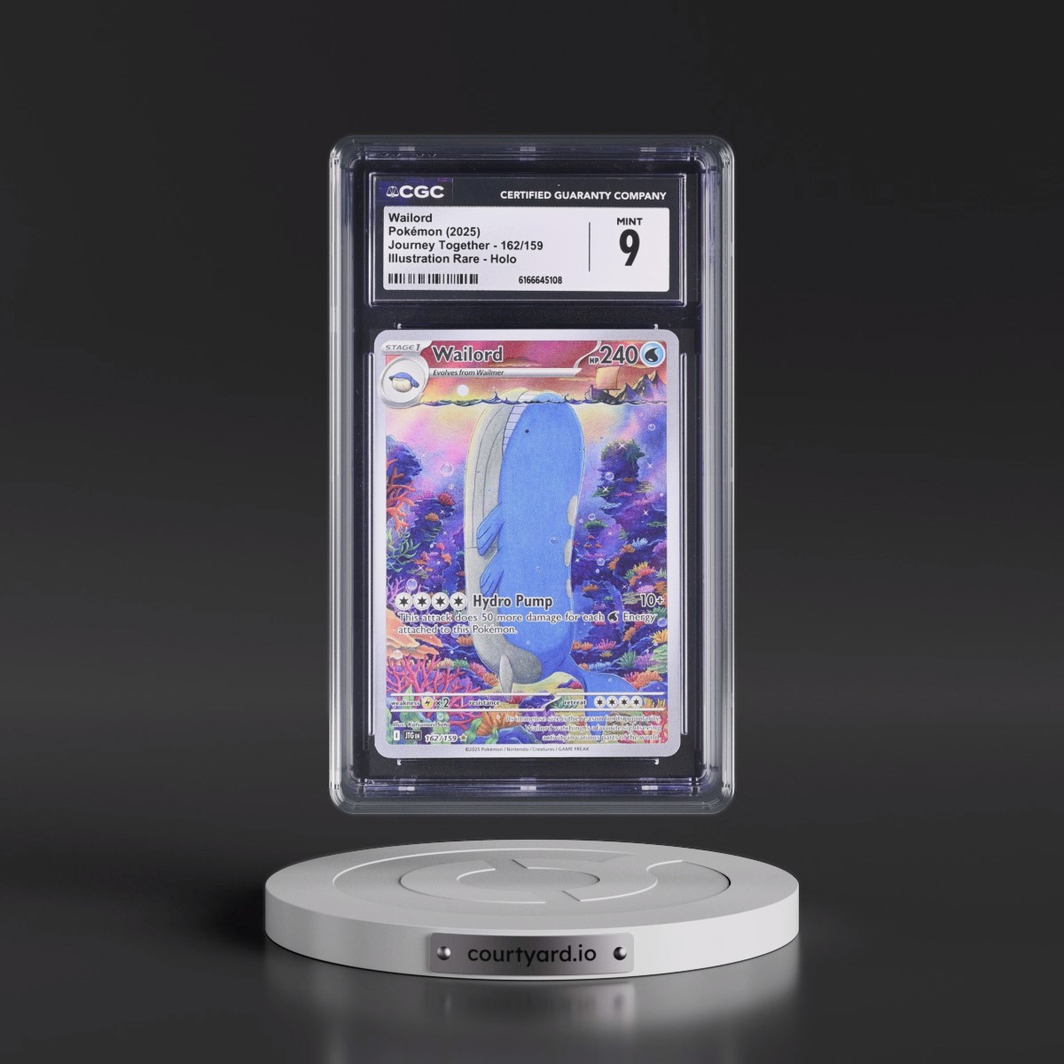 2024 Journey Together - JTG EN Wailord - Illustration Rare Holo #162/159 CGC 9