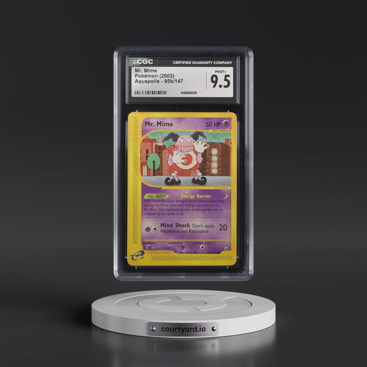2003 Aquapolis #95b/147 Mr. Mime (CGC 9.5 MINT+)