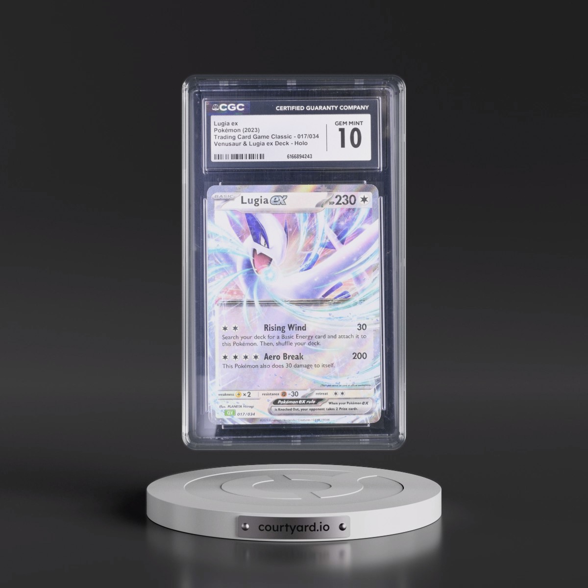 2023 Trading Card Game Classic - CLV, CLC, CLB #017/034 Lugia ex - Venusaur & Lugia ex Deck - CLV Holo (CGC 10 GEM MINT)
