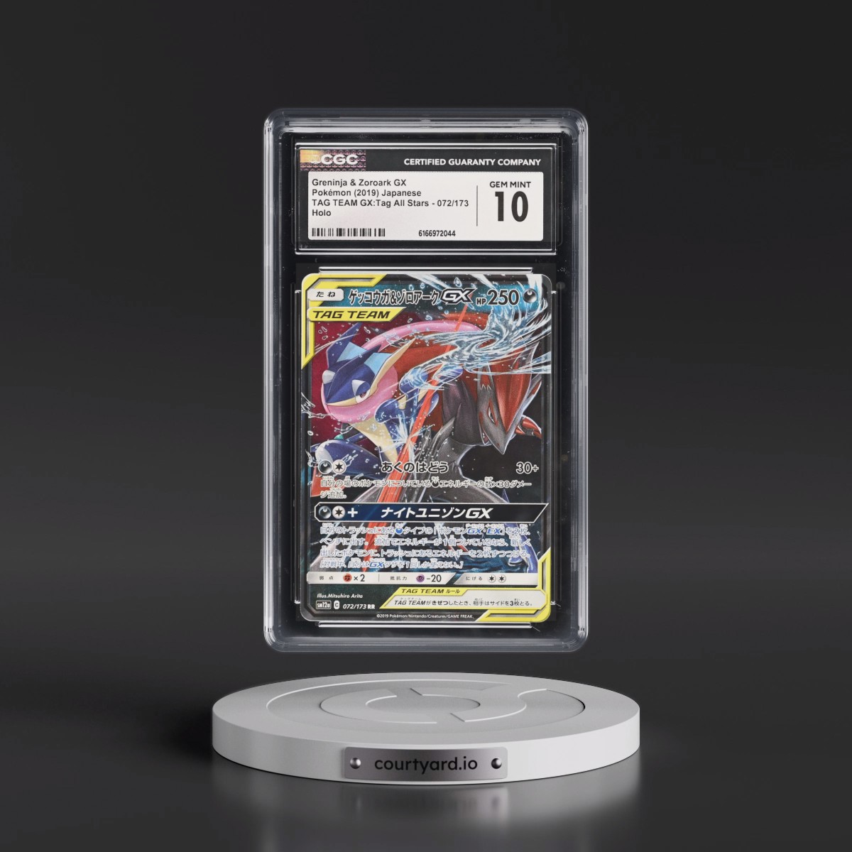 2019 TAG TEAM GX: Tag All Stars #072/173 Greninja & Zoroark GX - Holo (CGC 10 GEM MINT)