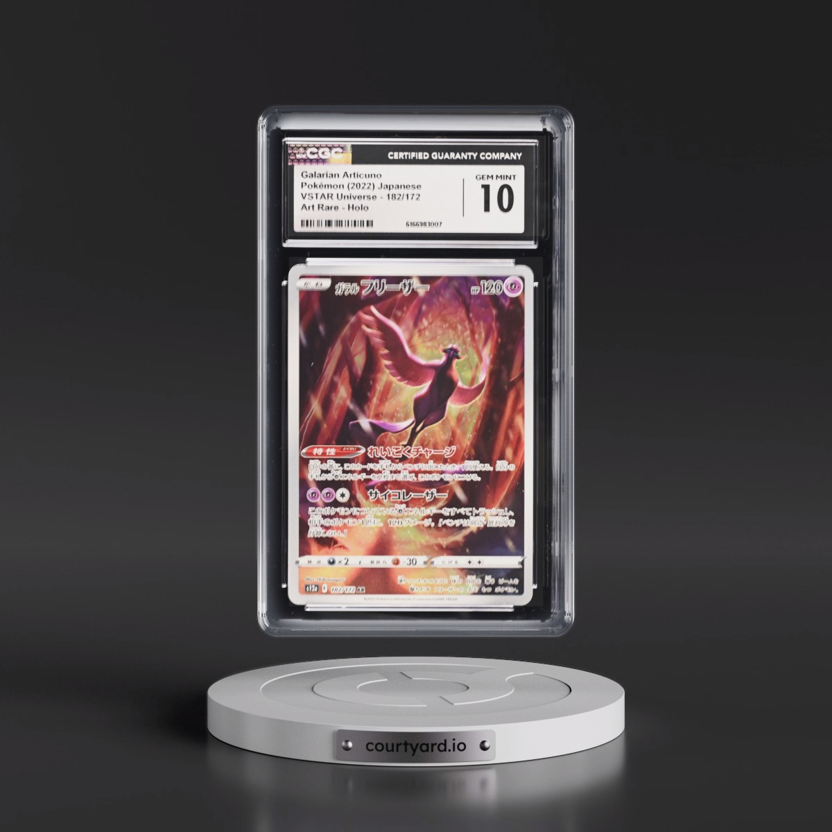 2022 VSTAR Universe Galarian Articuno - Art Rare Holo #182/172 CGC 10