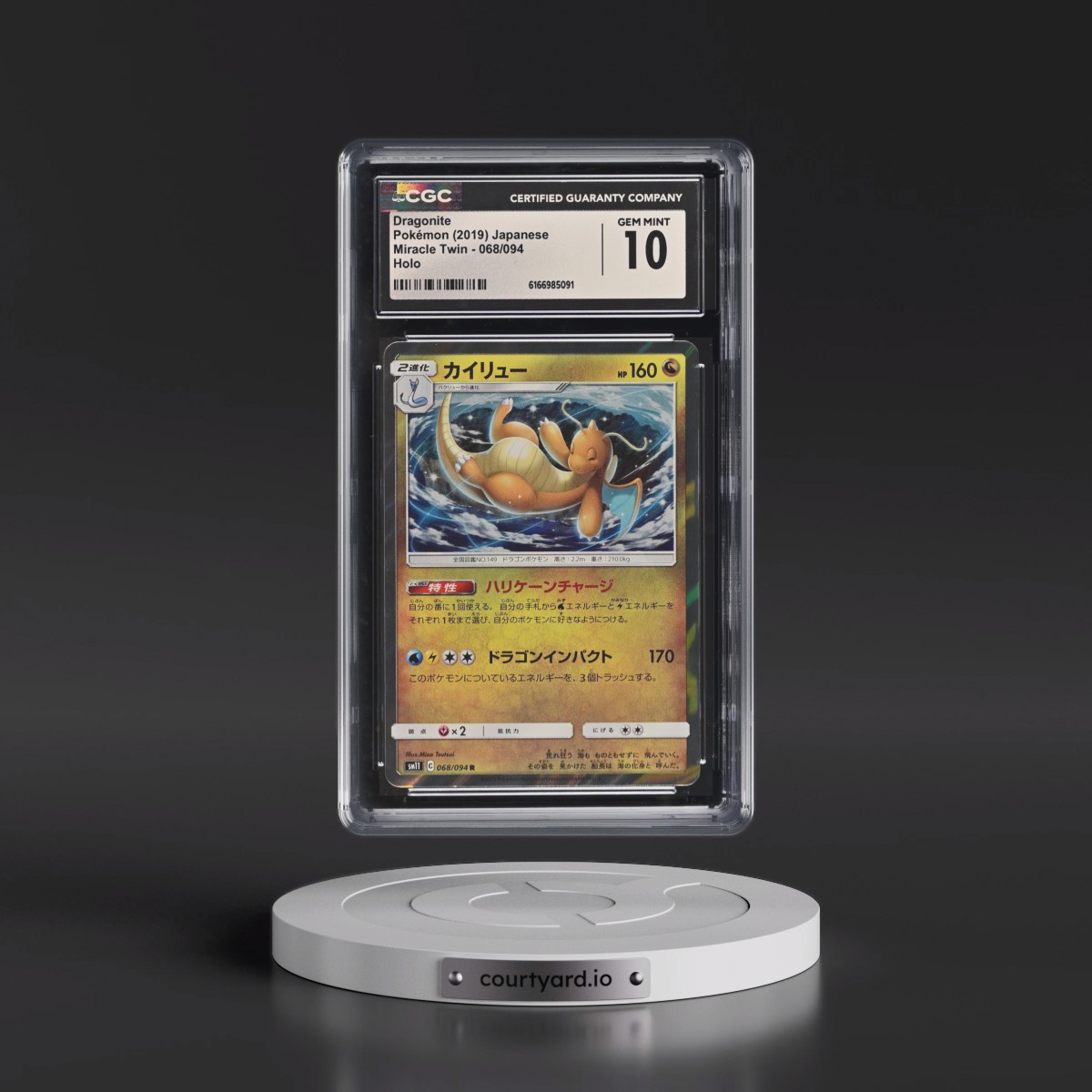 2019 Miracle Twin #068/094 Dragonite - Holo (CGC 10 GEM MINT)