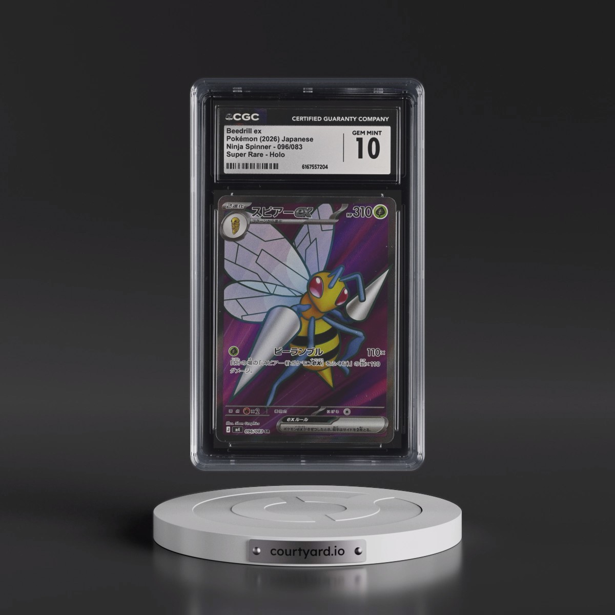 2026 Ninja Spinner - M4 #096/083 Beedrill ex - Super Rare Holo (CGC 10 GEM MINT)