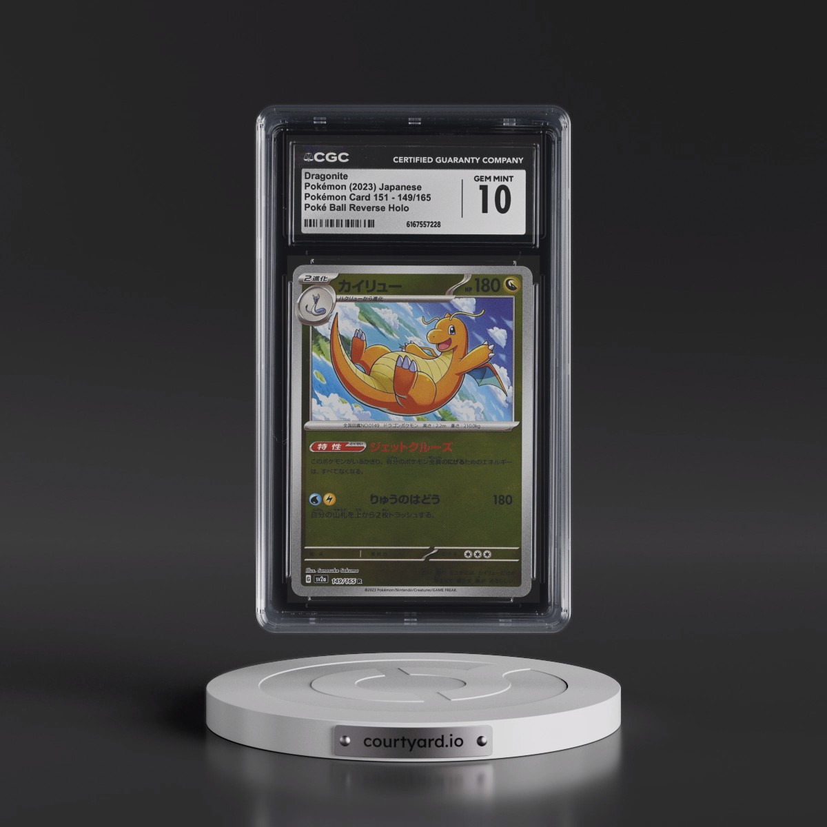 2023 Pokémon Card 151 #149/165 Dragonite - Reverse Holo Poké Ball (CGC 10 GEM MINT)