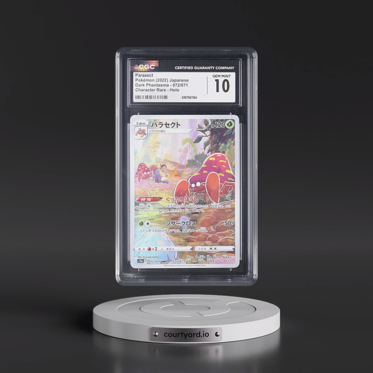 2021 Dark Phantasma #072/071 Parasect - Character Rare Holo (CGC 10 GEM MINT)