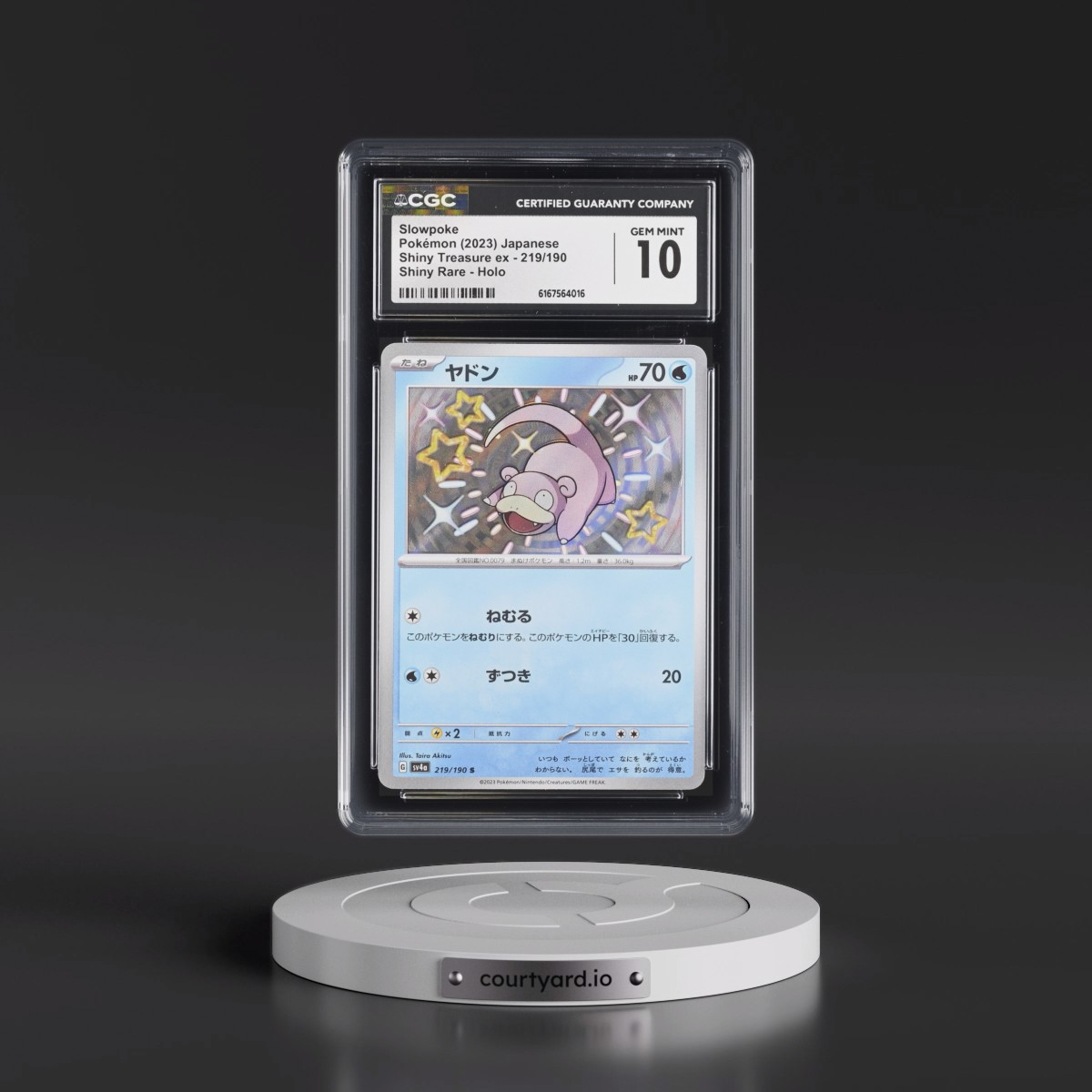 2023 Shiny Treasure ex #219/190 Slowpoke - Shiny Rare Holo (CGC 10 GEM MINT)