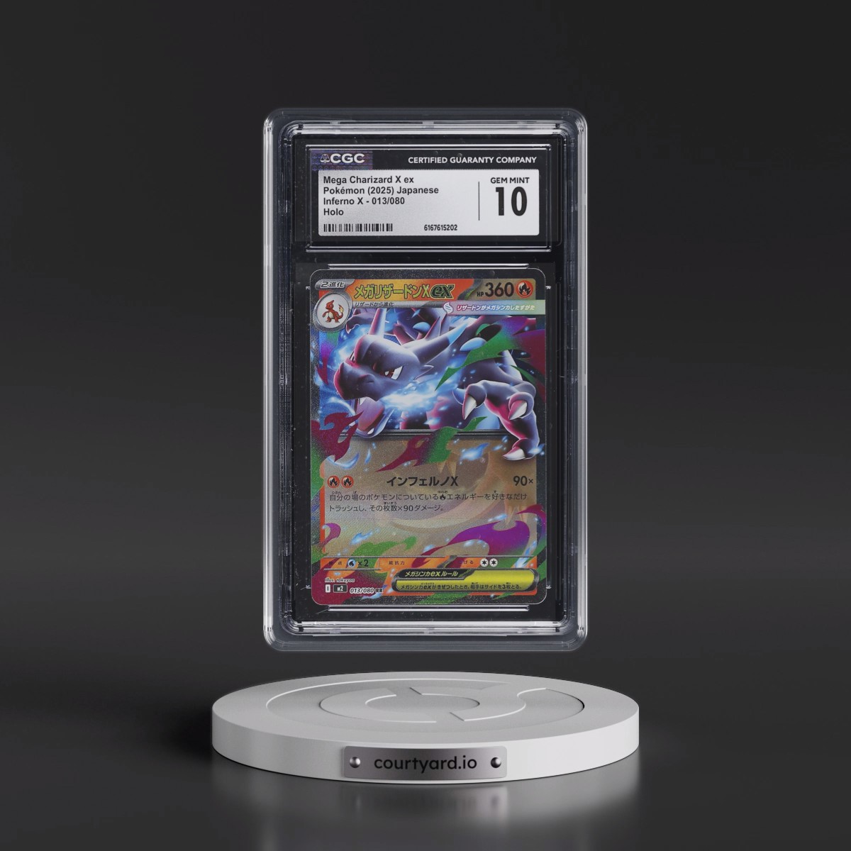 2025 Inferno X - M2 #013/080 Mega Charizard X ex - Holo (CGC 10 GEM MINT)