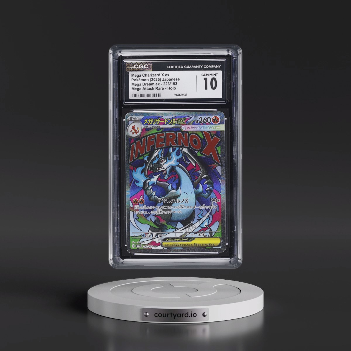 2025 Mega Dream ex - M2a Mega Charizard X ex - Mega Attack Rare Holo #223/193 CGC 10