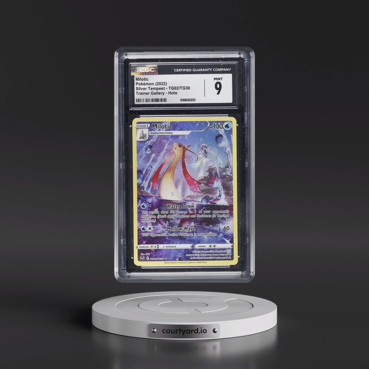 2022 Silver Tempest Milotic - Trainer Gallery Holo #TG02/TG30 CGC 9