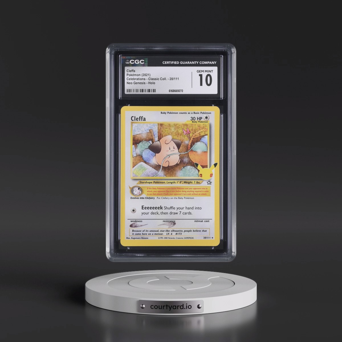 2021 Celebrations - Classic Collection Cleffa - Neo Genesis Holo #20/111 CGC 10
