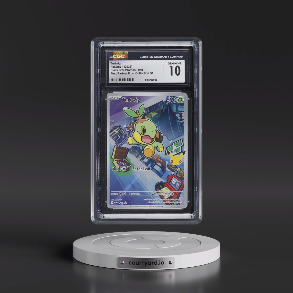 2025 Black Star Promos - Mega Evolution MEP EN Turtwig - First Partner Illustration Collection Series 1 (Holo) #040 CGC 10