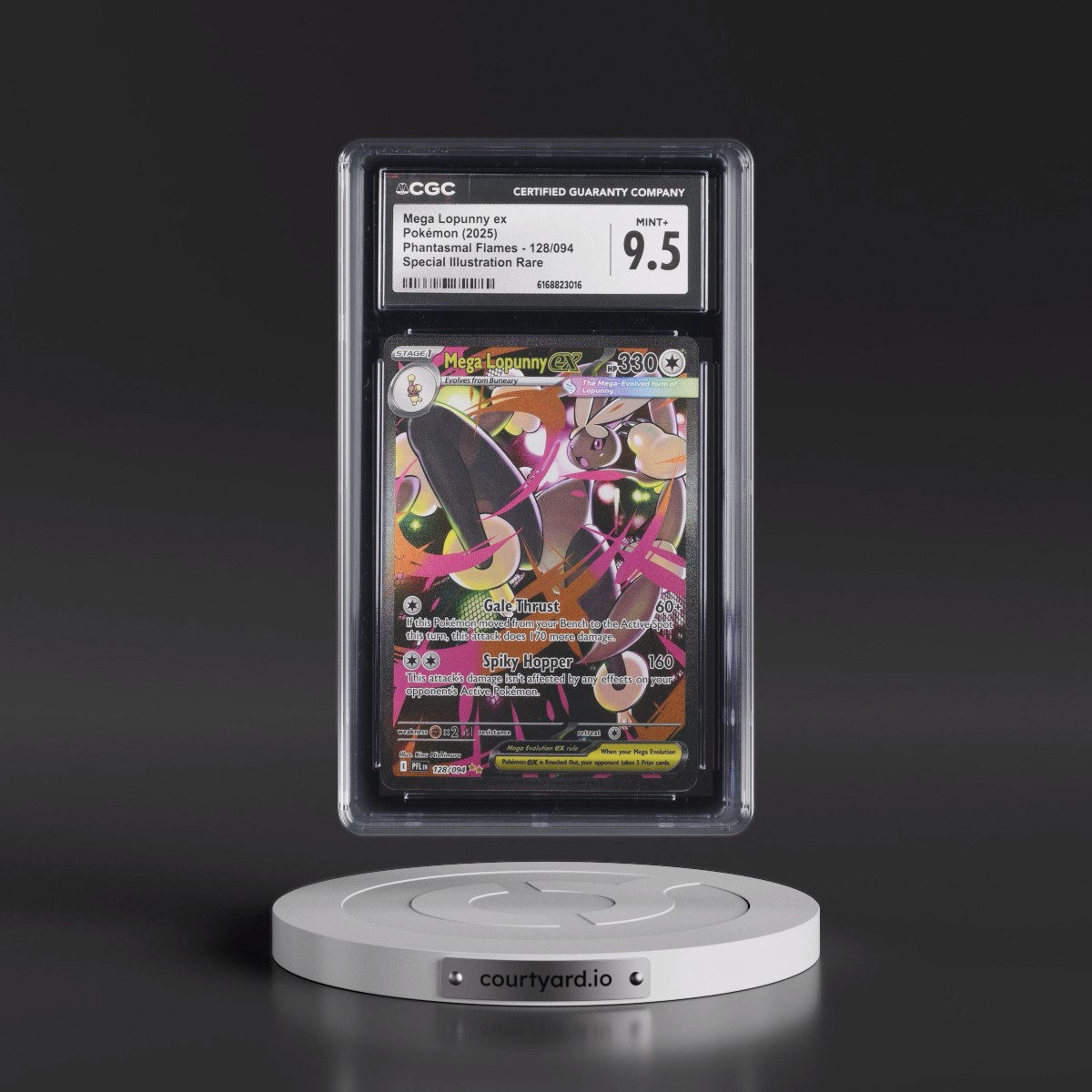 2025 Phantasmal Flames - PFL EN #128/094 Mega Lopunny ex - Special Illustration Rare (Holo) (CGC 9.5 MINT+)