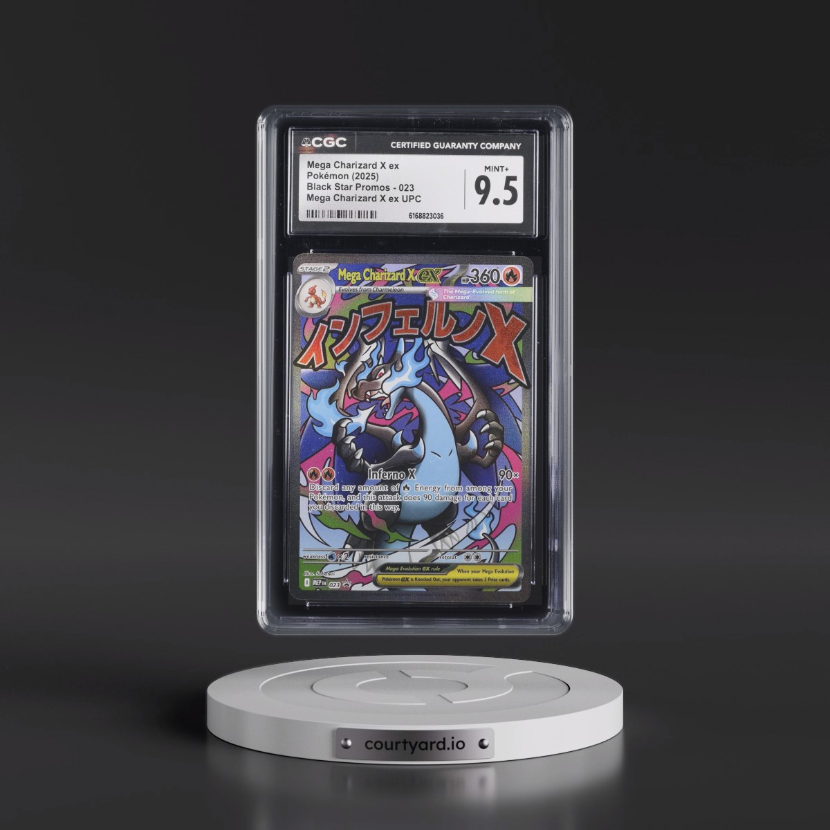2025 Black Star Promos - Mega Evolution MEP EN #023 Mega Charizard X ex - Mega Charizard X ex Ultra Premium Collection (Holo) (CGC 9.5 MINT+)