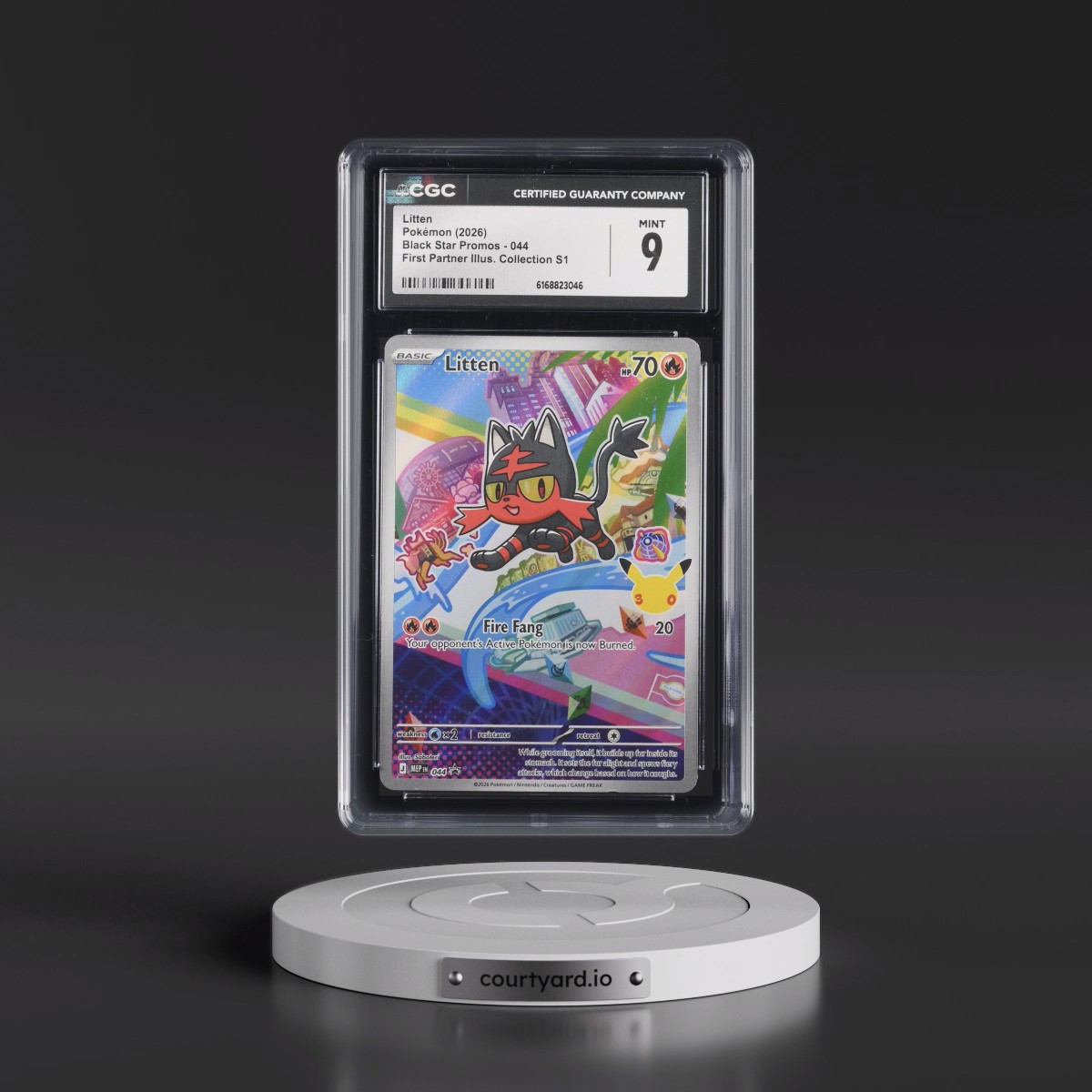 2025 Black Star Promos - Mega Evolution MEP EN #044 Litten - First Partner Illustration Collection Series 1 (Holo) (CGC 9 MINT)