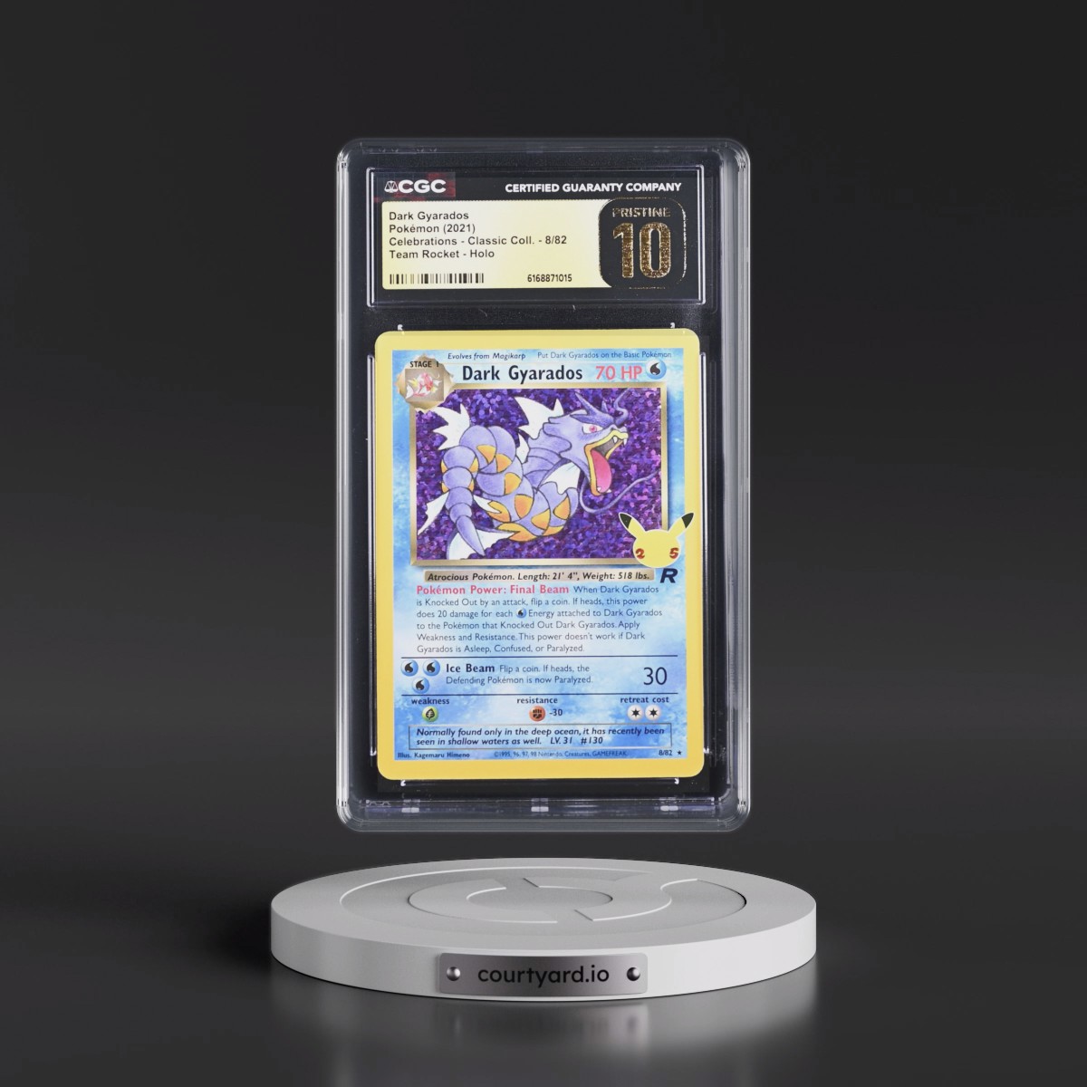 2021 Celebrations - Classic Collection #8/82 Dark Gyarados - Team Rocket Holo (CGC 10 PRISTINE)