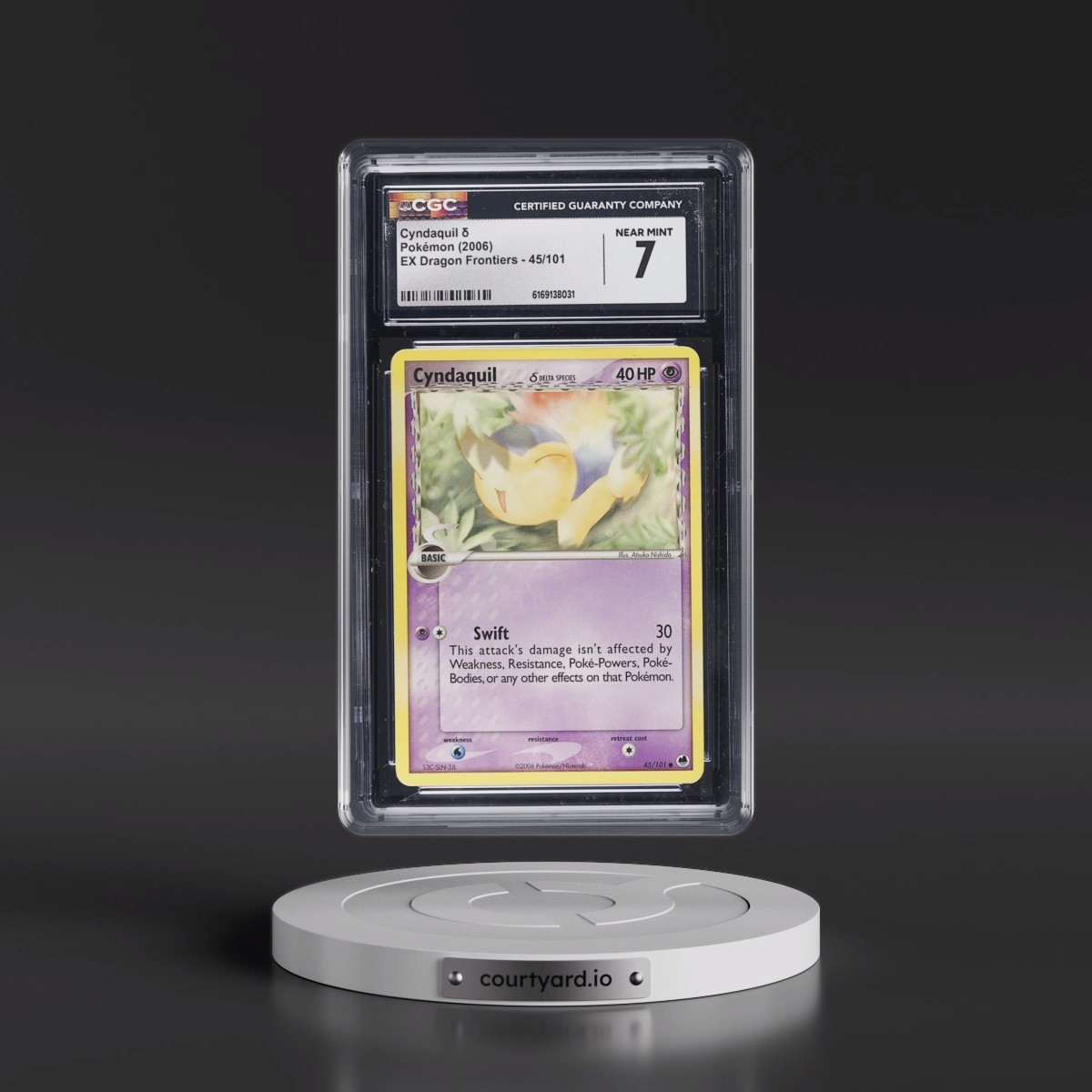 2006 EX Dragon Frontiers Cyndaquil δ #45/101 CGC 7