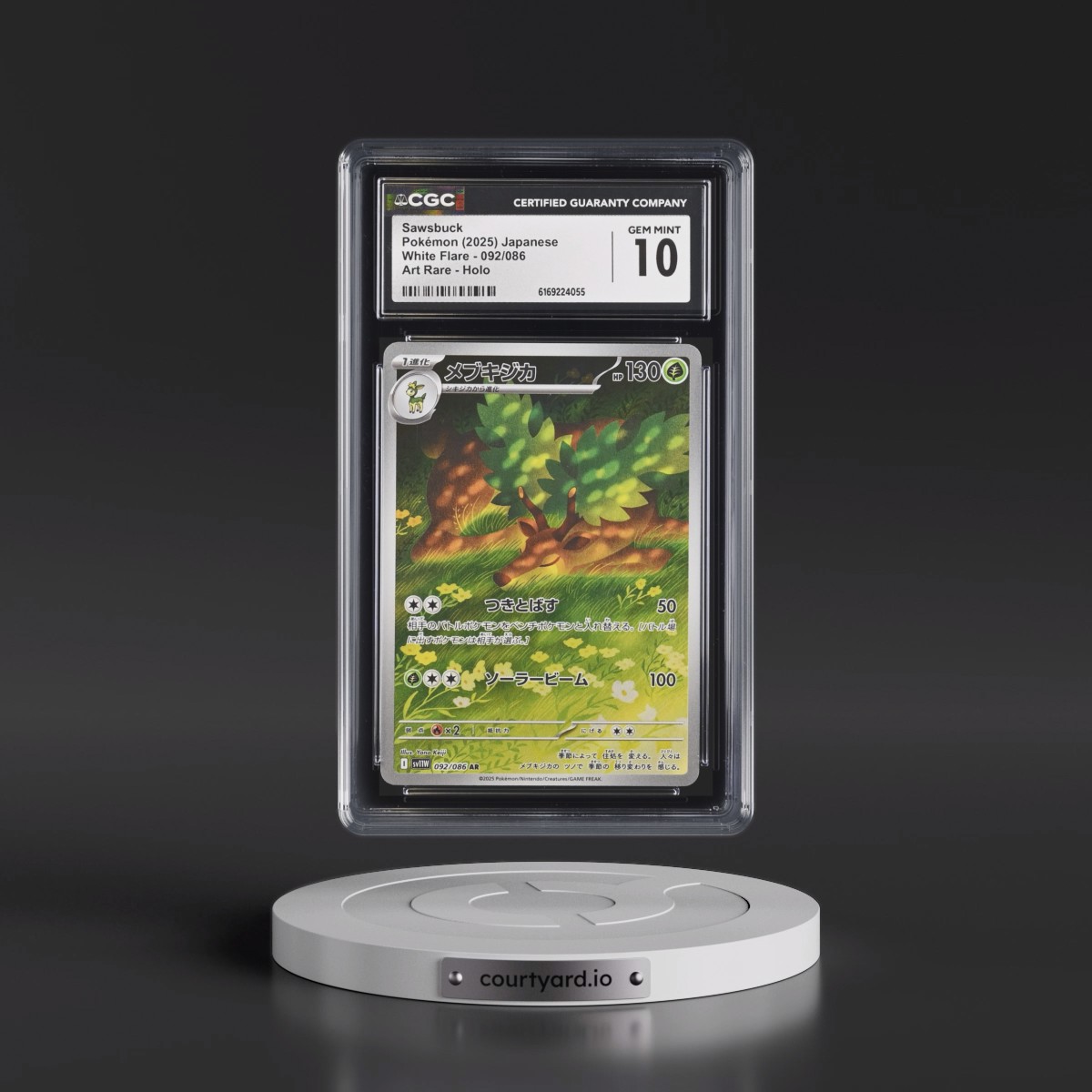 2025 White Flare - sv11W #092/086 Sawsbuck - Art Rare Holo (CGC 10 GEM MINT)