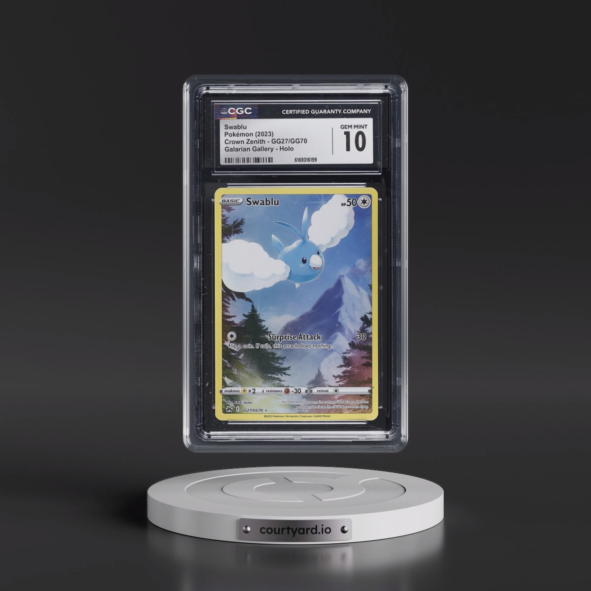 2023 Crown Zenith Swablu - Galarian Gallery Holo #GG27/GG70 CGC 10