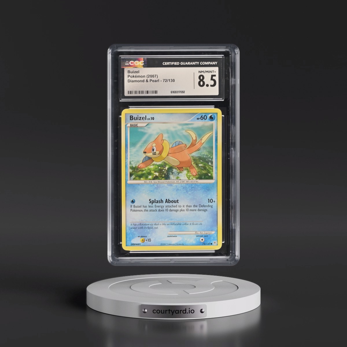 2007 Diamond & Pearl #72/130 Buizel (CGC 8.5 NM-MT+)