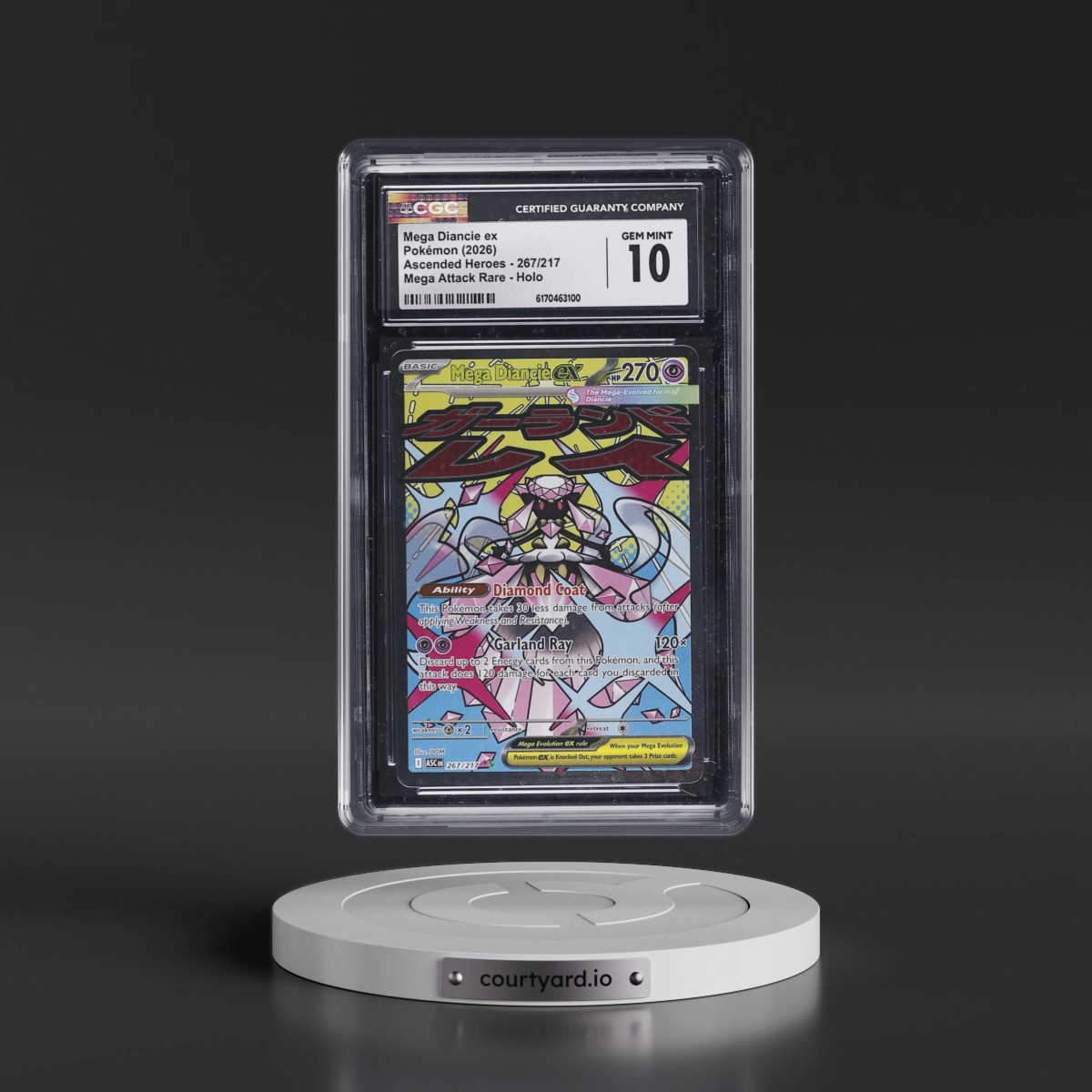 2026 Ascended Heroes - ASC EN #267/217 Mega Diancie ex - Mega Attack Rare Holo (CGC 10 GEM MINT)