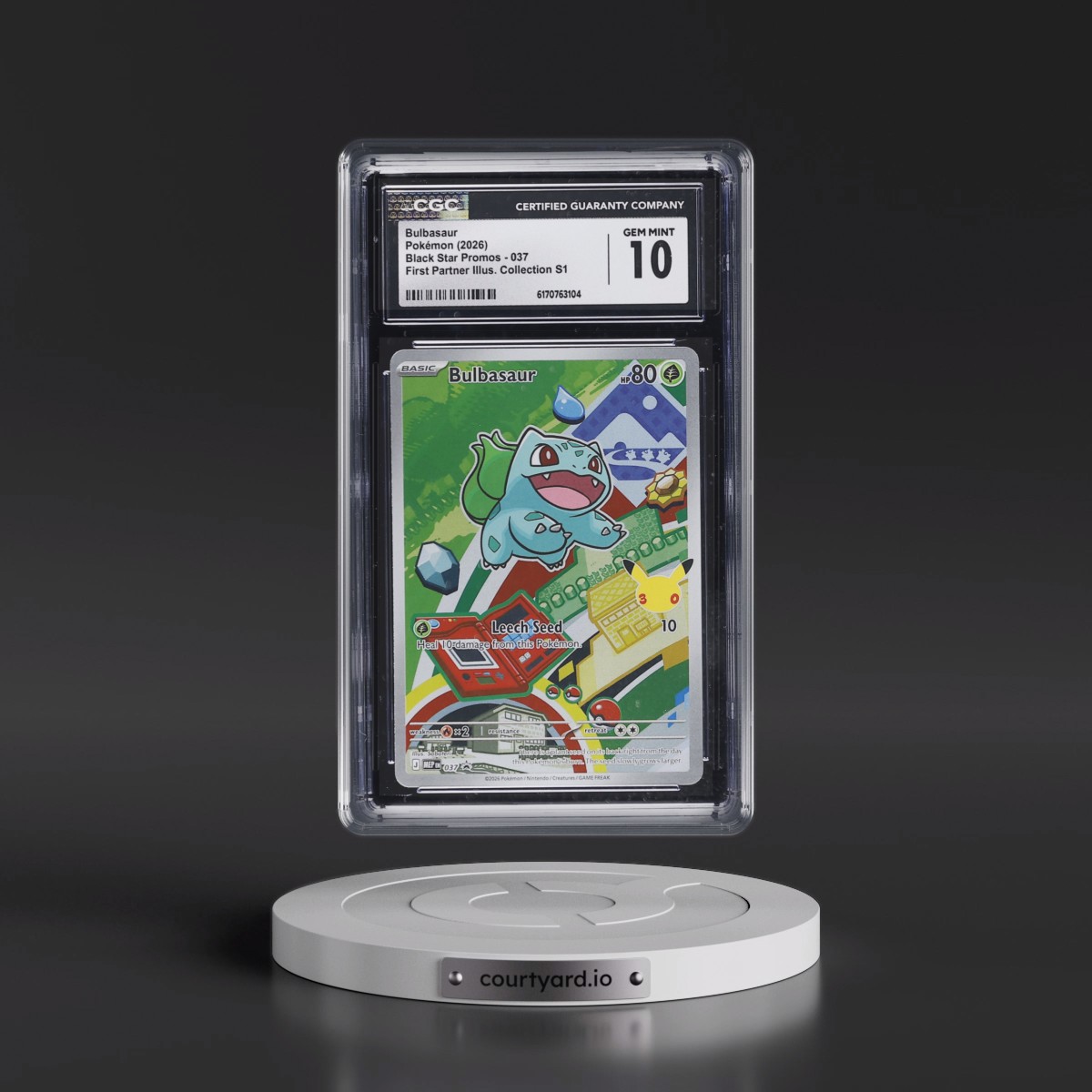 2025 Black Star Promos - Mega Evolution MEP EN #037 Bulbasaur - First Partner Illustration Collection Series 1 (Holo) (CGC 10 GEM MINT)