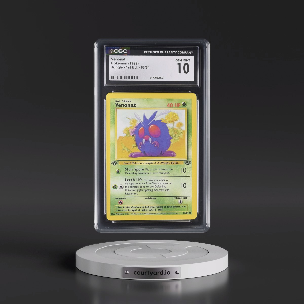 1999 Jungle #63/64 Venonat - 1st Edition 1st Edition (CGC 10 GEM MINT)