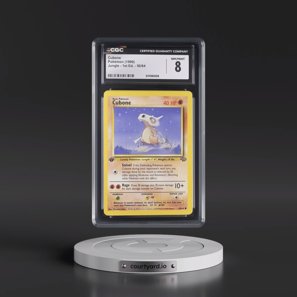 1999 Jungle #50/64 Cubone - 1st Edition 1st Edition (CGC 8 NM-MT)